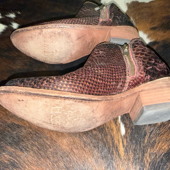 LIBERTY Black Brown Ankle Boots - Picture 4 of 6